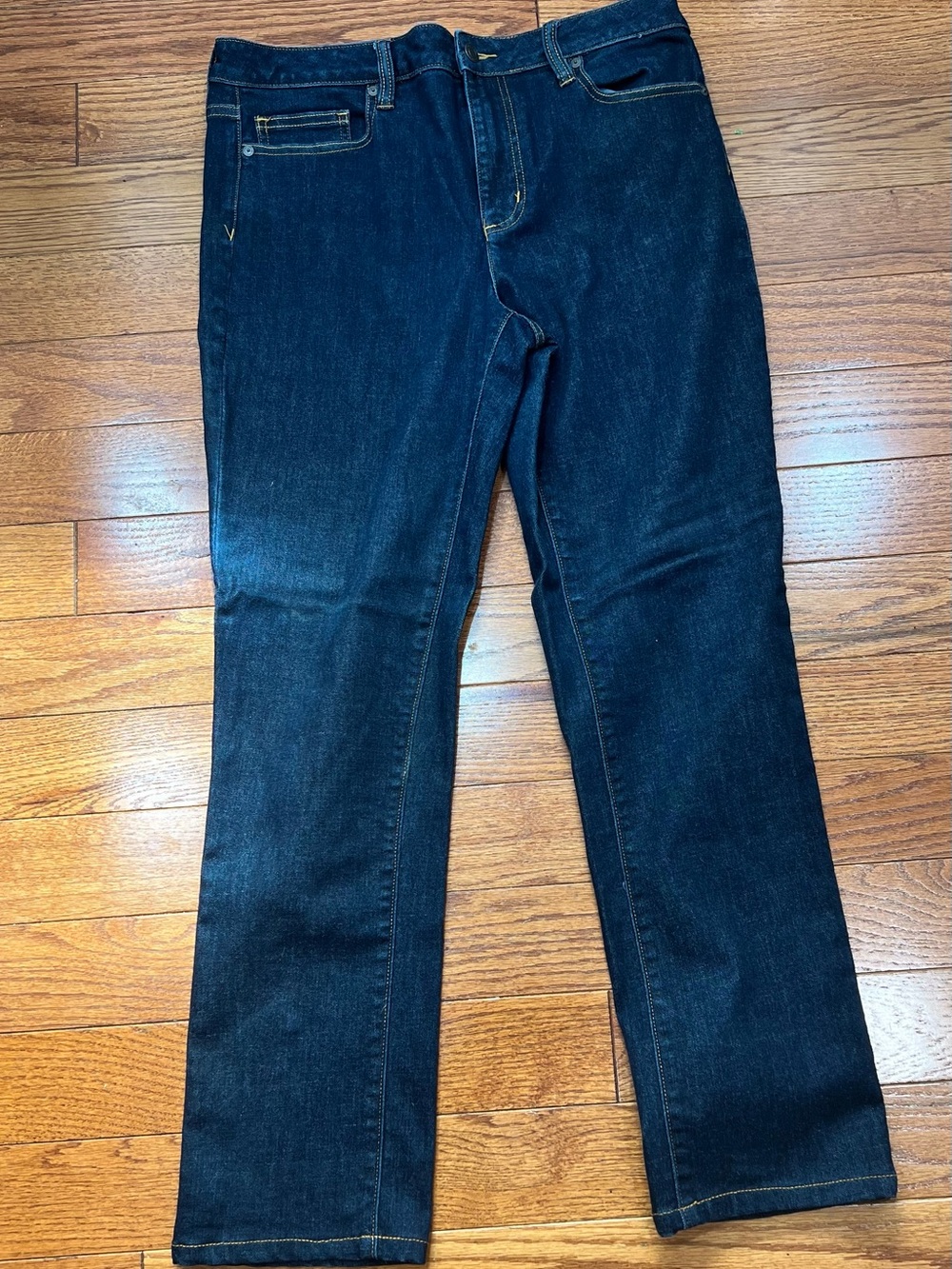 Lands' End Women’s Mid-Rise Straight Jean - Size 12 Denim